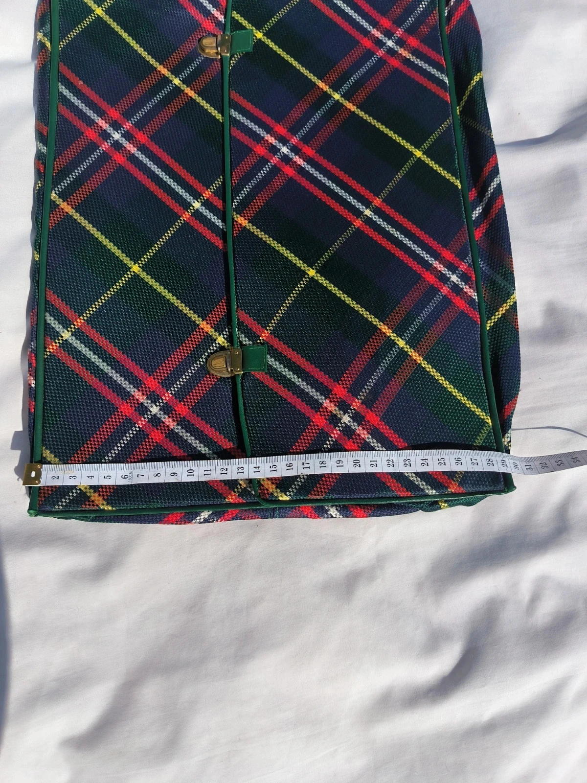 Pochette a carreaux Bergo Aubusson vintage neuve – photo 7